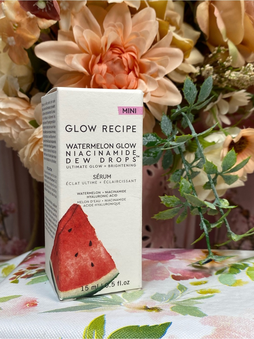 Glow Recipe Mini Watermelon Glow Niacinamide Dew Drops Serum - Pink & Green